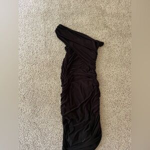 Elegant Black one shoulder Dress